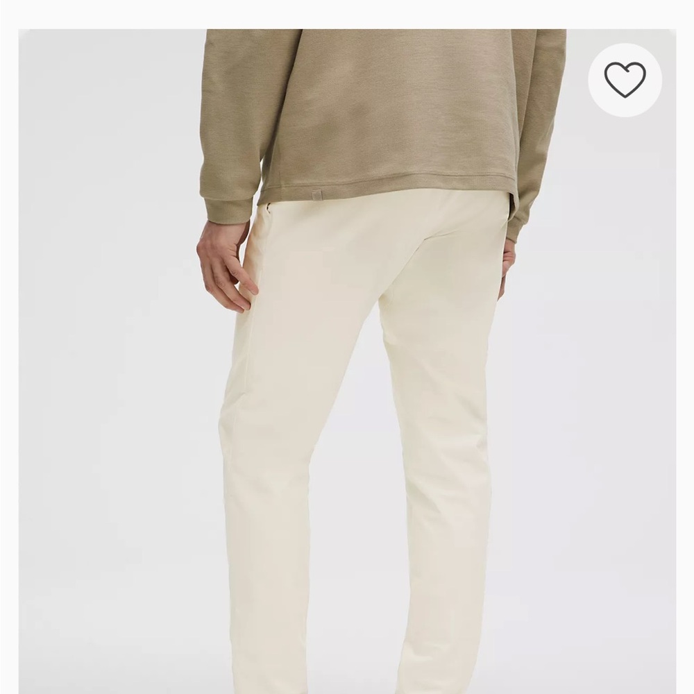 Lululemon Athletica ABC Slim-Fit Trousers - Versa Twill Cream Ivory 36W 32L